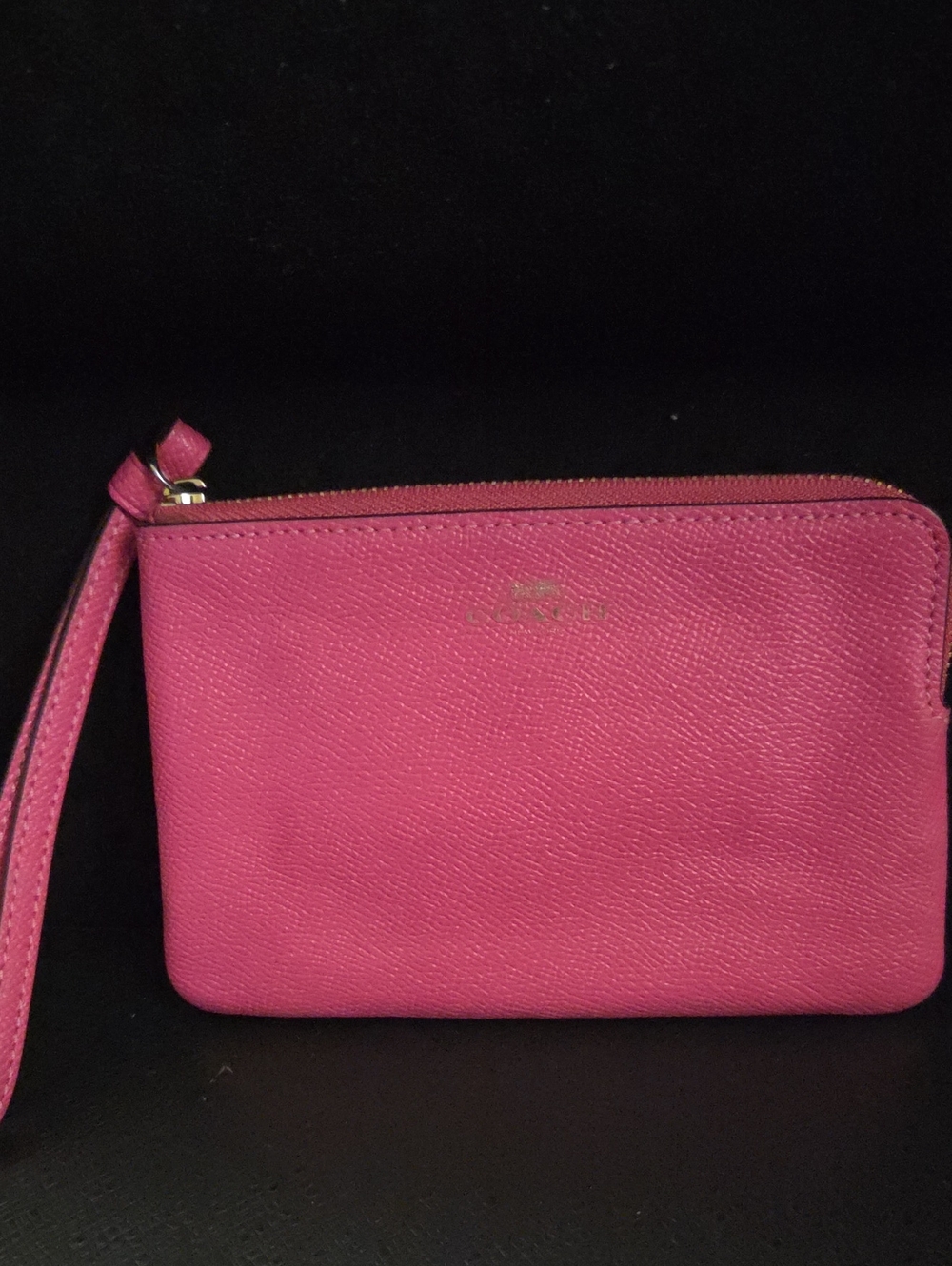 Coach Hot Pink Leather Wristlet